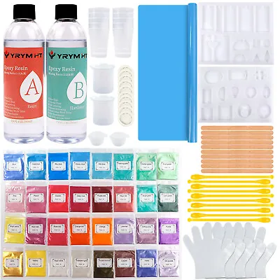 £29.93 • Buy Epoxy Resin Kit For Beginners Crystal Clear Casting Art Jewellery Making Craft