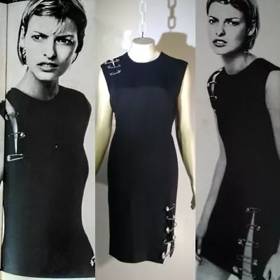 Iconic Cover/campaign/ Advertising  GIANNI VERSACE Safetypin Dress  Size 44  • $5000