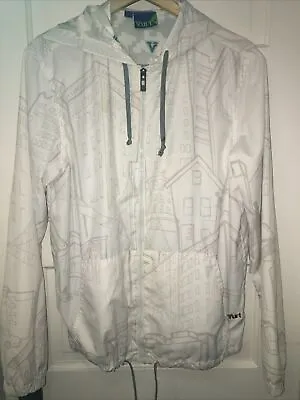 Vurt Men’s Medium Cityscape Lined Rain Jacket. • $24.99