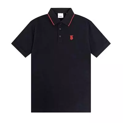 Burberry Mens Cotton Polo Shirt T-shirt Black XL • $90.88