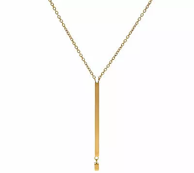 QVC Steel By Design Goldtone Vertical Bar Necklace SOLD OUT $56 • $26.06