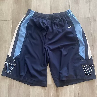 Nike Authentic NCAA Villanova Wildcats Blue Basketball Shorts Mens XXL • $49.95