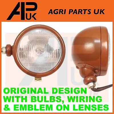 Headlights Headlamps Pair Original Design For Massey Ferguson FE35 35 65 Tractor • £45.99