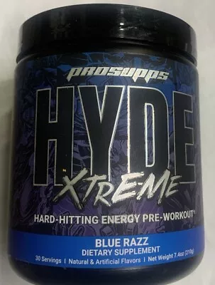 Prosupps Hyde Xtreme Hard-Hitting Energy Pre Workout Blue Razz 7.4oz • $18.99