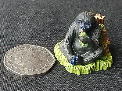 Black Colobus Monkey Primate Ape Eat Lenox Collection Porcelain Souvenir Thimble • $17.34