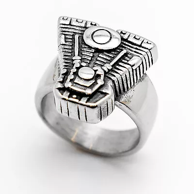 Men's Motor/ Engine Ring Stainless Steel Motorcycle Biker Ring 87 • $19.99