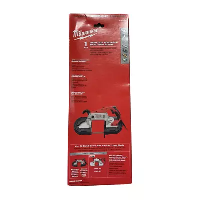 Milwaukee 44-7/8  Deep Cut Portable Band Saw Blade 10 TPI • $13.99