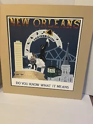 New Orleans Vintage Hand Painted Litho Poster • $70