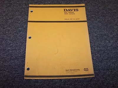 Case Davis Maxi-Sneaker Vibratory Plow Original Factory Parts Catalog Manual • $72.44