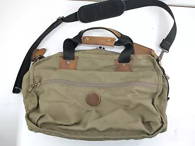 Vintage BOYT Harness Co Khaki Green Canvas Small Overnight Travel Duffle Gun Bag • $55