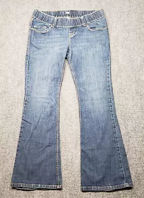 Old Navy Maternity Jeans Womens S Bootcut Blue Stretch Light Wash Low Rise Denim • $12.74