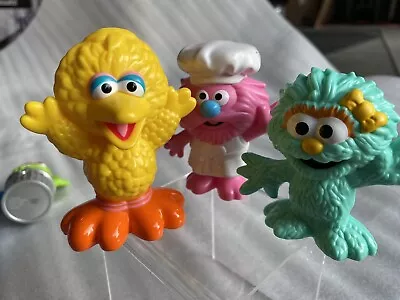 Sesame Street Plastic Mini Figures 2 3/4 Inches Big Bird And Others..pre Owned • $7.95