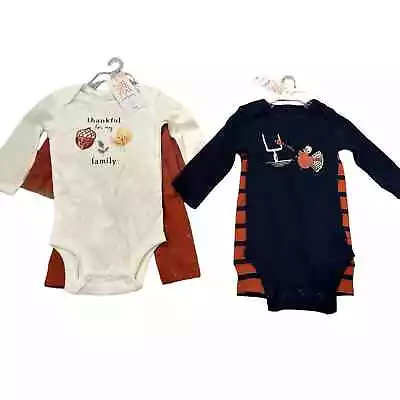 2 Carters Just One You 3 Mo Thanksgiving Bodysuit & Tutu / Leggings. NWT • $16