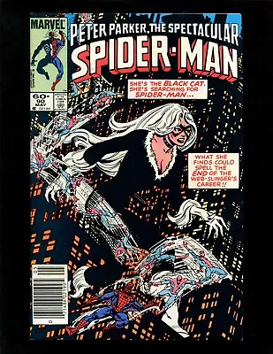 Spectacular Spider-Man #90 (News) VFNM 1st Black Costume/Venom Black Cat Vision • $59.95