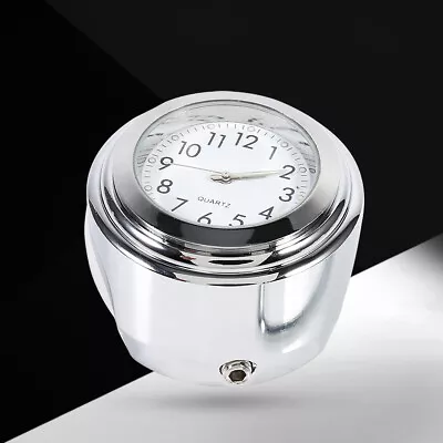 7/8  1  Motorcycle Handlebar Mount Watch Precise Time Keeping Dial Clock White • $8.81