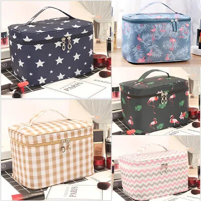 Large Capacity Make-Up Bags Vanity Case Cosmetic Nail Tech Storage Beauty Box UK • £5.59