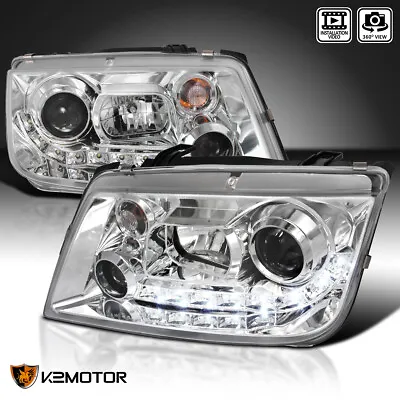 Clear Fits 1999-2004 Volkswagen Jetta LED Strip Projector Headlights Left+Right • $152.53