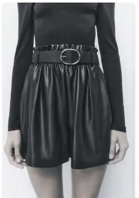 $49.99 • Buy Zara N Ew Shorts Women’s Faux Leather Belted-S