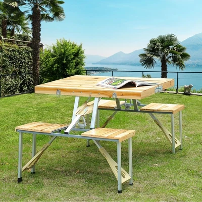 £25 • Buy Portable Folding Camping Picnic Table And Chairs