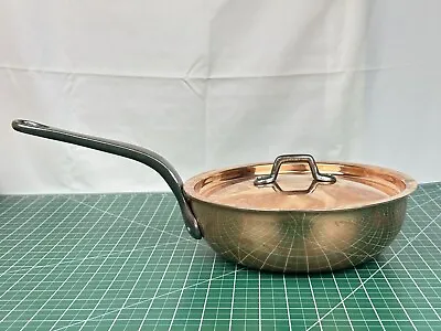 Matfer Bourgeat Copper Flared Saute Pan With Lid 9 1/2 • $500