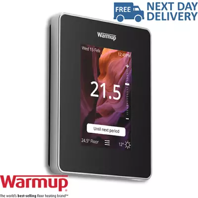 Warmup 6iE WiFi Thermostat Onyx Black  - 6IE • £158.20