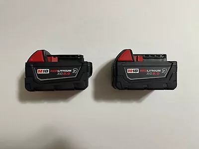 (USED) Milwaukee M18 REDLITHIUMXC 5.0 Resistant Battery 48-11-1850R - 2 Pack • $90