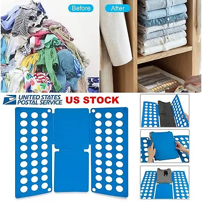 Clothes T-Shirts Folder Adult Magic Folding Flip Board Fast Laundry Organizer • $22.31
