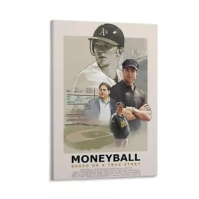 Moneyball Movie Posters Canvas Poster Family Decor Wall Art Aesthetic Art Print • $25