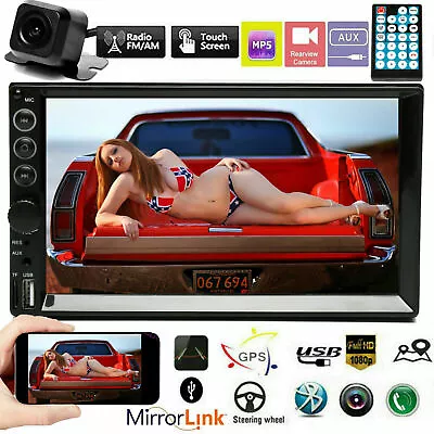 Fit Chevrolet Express Silverado 2DIN Car Stereo Radio Touch Screen USB &CAMERA • $59.47