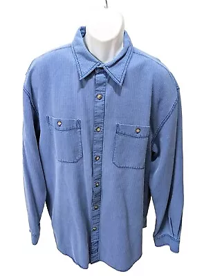 The Territory Ahead Mens Shirt 2XL XXL Button Up Long Sleeve Silk Cotton   #5700 • $34.20