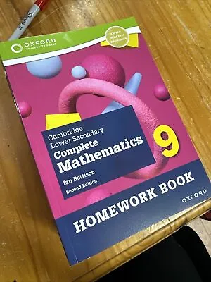 Cambridge Lower Secondary Complete Mathematics 9: Homework Book X 15 • £60