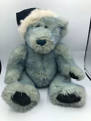 Dan Dee Christmas Blue Teddy Bear Plush Kids Soft Stuffed Toy Animal Santa Hat • $25