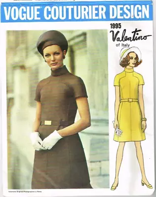 Valentino Of Italy Vogue Couturier Design Dress Pattern 1995 Size 8 1960's VTG • $33.99