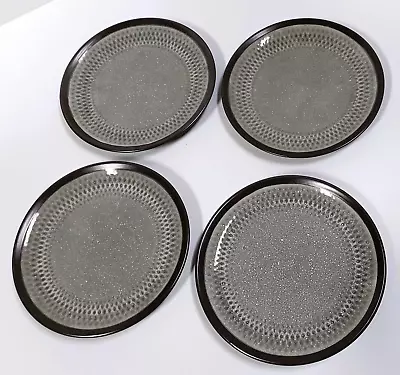 Mikasa Maddox Gray Salad Plates Stoneware 8 1/4  Set Of 4 • $34.95