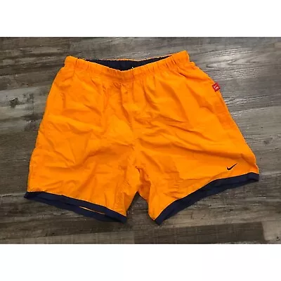 Nike VB Volleyball Adult Large Orange & Blue Briefed Athletic Shorts • $21.97