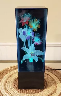 Vintage 1988 Fiber Optic Flower Light W/ Wind Up Music Box 14'' X 4 3/4  • $56