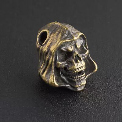 Reaper Skull Paracord Beads Lanyard Bead BrassWhite Copper • $9.18