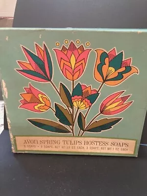 Vintage AVON SPRING TULIPS HOSTESS SOAPS - NEW IN BOX (6 PCS) • $5