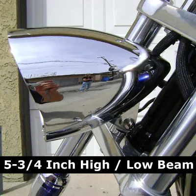 For Harley Bobber Chopper Dyna Custom Motorcycle Visor Bullet Headlight Chrome • $74.21