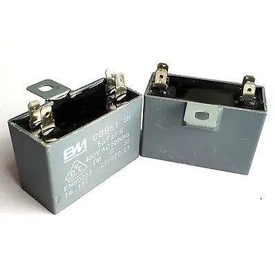 CBB61 Motor Fan Start Capacitor 5uF 450V Dual Connectors +tabUKseller–ref:xx986 • £4.95