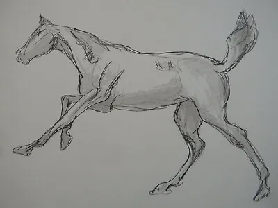 Pencil Drawing Of A Sculpture Of A Galloping Horse After Edgar Degas • £29.99