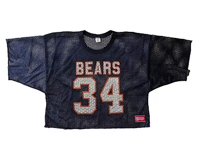 Vintage 1980s Walter Payton Bears Sand Knit Practice Jersey Mesh Size L • $32