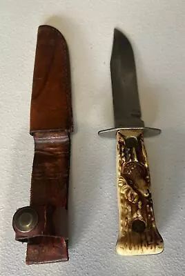 RARE Vintage German Hunting Knife Original Sheath Decora Solingen D.B.G.M • $89