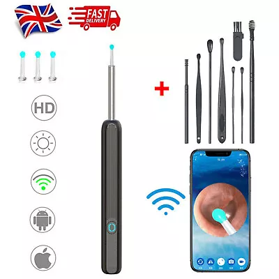 Wireless HD Ear Wax Remover Camera Ear Endoscope Spoon Pick Cleaning Tool Kit UK • £7.59