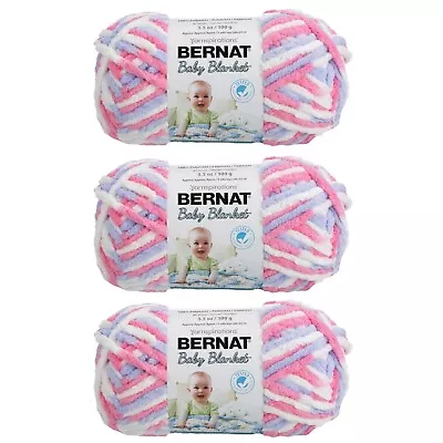 Bernat Baby Blanket Yarn (100G/3.5 OZ) Gauge 6 Super Bulky - 3 Pack  • $14.98