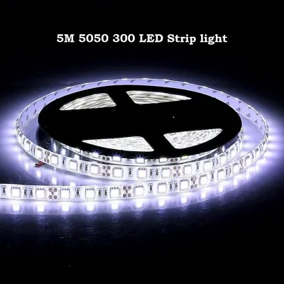 Bright 12V 5M 16.4ft 5050 RGB SMD 300 LED Flexible Strip Light Waterproof US • $10.44