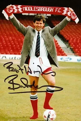 Bryan Robson Signed 6x4 Photo Middlesbrough Man Utd Autograph Memorabilia + COA • £9.99