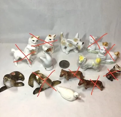 Vintage Bone China Porcelain Miniature Animal Figurines *Sold Separately* • $6.50