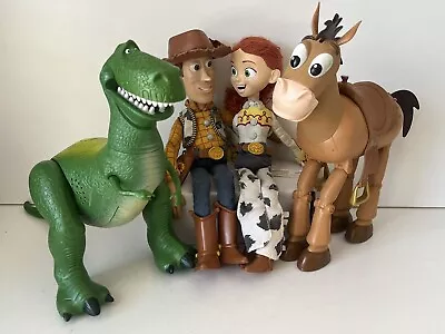 Toy Story Lot Woody & Jess Pull String Talking Bullseye Rex - Tested WORKING • $29.90