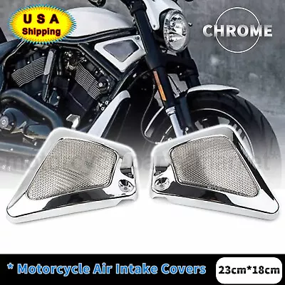Chrome Left Right Airbox Frame Neck Side Air Intake Cover Kit For Harley V-Rod • $30.38